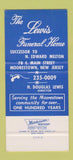 Matchbook Cover - Lewis Funeral Home Moorestown NJ 30 Strike