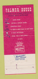 Matchbook Cover - Palmer House Colorado Springs Best Western 30 Strike