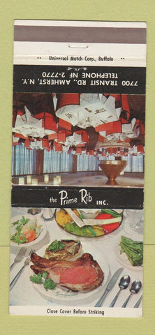 Matchbook Cover - The Prime Rib Amherst NY 30 Strike