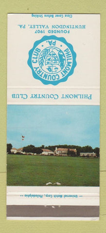 Matchbook Cover - Philmont Country Club Huntingdon Valley PA 30 Strike