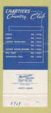 Matchbook Cover - Chartiers Country Club Pittsburgh PA 30 Strike