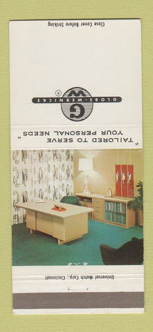 Matchbook Cover - Globe Wernicke Office Furniture Cincinnati OH 30 Strike