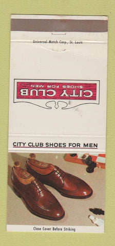 Matchbook Cover - City Club Men's Shoes WEAR 30 Strike