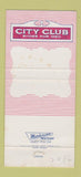 Matchbook Cover - City Club Men's Shoes WEAR 30 Strike
