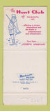 Matchbook Cover - Hunt Club Falmouth MA WEAR 30 Strike