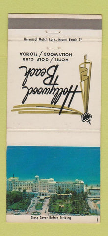 Matchbook Cover - Hollywood Beach Hotel Hollywood FL 30 Strike