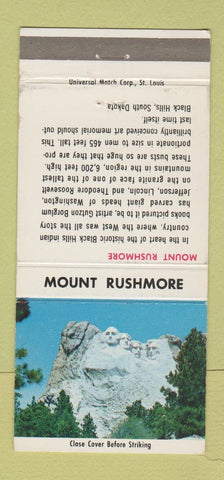 Matchbook Cover - Mount Rushmore Buckeye Motel North Olmsted OH 30 Strike