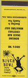 Matchbook Cover - River Bowling Guernewood Park CA yellow