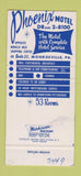 Matchbook Cover - Phoneix Motel Monroeville PA 30 Strike