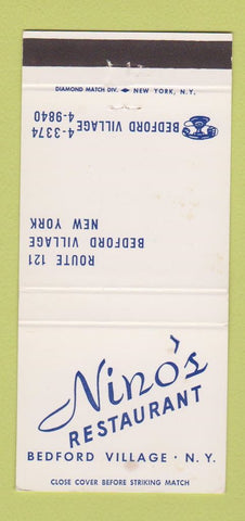 Matchbook Cover - Nino's Restaurant Bedford Village NY WEAR 30 Strike