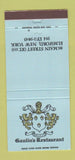 Matchbook Cover - Gaulin's Restaurant Elmsford NY 30 Strike