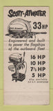 Matchbook Cover - Scott Atwater Boat Motors Independence MO WEAR 30 Strike
