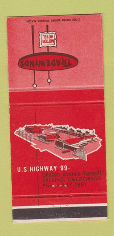Matchbook Cover - Tradewinds Motor Hotel Fresno CA 30 Strike