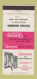 Matchbook Cover - Quasar Color RV Tele Rad Marceline MO WEAR 30 Strike