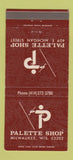 Matchbook Cover - Palette Shop Milwaukee WI Art Supply 30 Strike