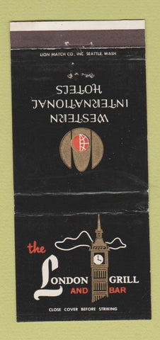 Matchbook Cover - London Grill and Bar Hotel Benson Portland OR 30 Strike