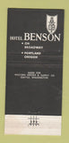 Matchbook Cover - London Grill and Bar Hotel Benson Portland OR 30 Strike