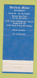 Matchbook Cover - Dutchess Manor Restaurant Beacon NY 30 Strike