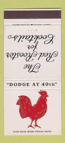 Matchbook Cover - The Red Rooster Omaha NE restaurant Hilltop House 30 Strike