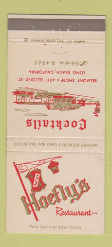 Matchbook Cover - Hoefly's Restaurant Long Beach CA 30 Strike