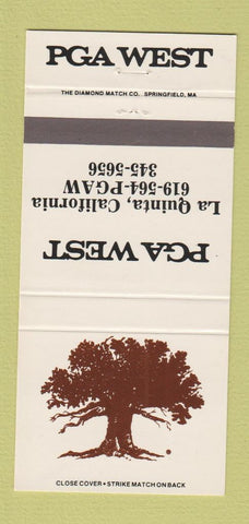 Matchbook Cover - PGA West Golf La Quinta CA 30 Strike