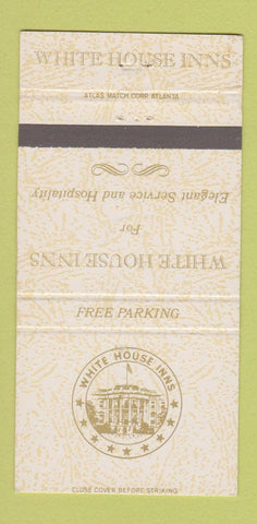 Matchbook Cover - White House Inns Atlanta Baton Rouge Charlotte 30 Strike