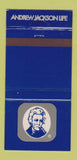 Matchbook Cover - Andrew Jackson Life 30 Strike