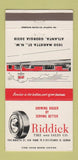 Matchbook Cover - Riddick Tire and Sales Atlanta GA 30 Strike