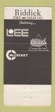 Matchbook Cover - Riddick Tire and Sales Atlanta GA 30 Strike