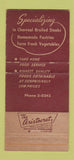 Matchbook Cover - Mrs Todd's Cafeteria Birmingham AL 30 Strike