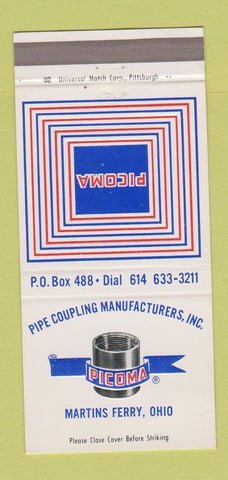 Matchbook Cover - Picoma Pipe Coupling Martins Ferry OH 30 Strike