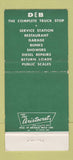 Matchbook Cover - D&B Truck Stop Weirton WV 30 Strike