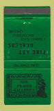 Matchbook Cover Neil Fraser Art Gallery Macclesfield Cheshire England 30 Strike