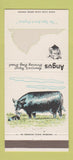 Matchbook Cover - Angus Beef VA Breed Charlottesville VA 30 Strike
