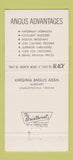 Matchbook Cover - Angus Beef VA Breed Charlottesville VA 30 Strike