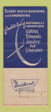 Matchbook Cover - Paul Jerome Jewelry Columbus GA railroad ref 30 Strike