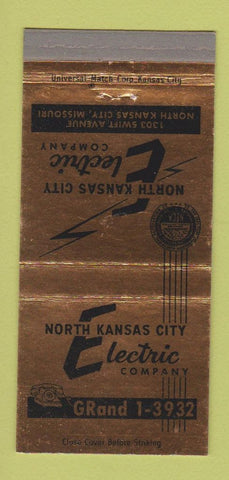 Matchbook Cover - North Kansas City Electric MO 30 Strike