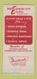 Matchbook Cover - North Kansas City Electric MO 30 Strike