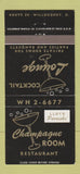 Matchbook Cover - Champagne Room Restaurant Willoughby OH 30 Strike