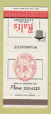 Matchbook Cover - Kalt's Restaurant Milwaukee WI 30 Strike