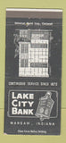 Matchbook Cover - Lake City Bank Warsaw IN WEAR 30 Strike
