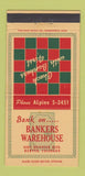 Matchbook Cover - Bankers Warehouse Denver Colorado 30 Strike