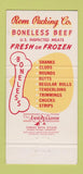 Matchbook Cover - Rem Packing Boneless Beef meat Detroit MI 30 Strike