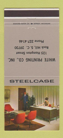 Matchbook Cover - Steelcase Office Furniture Rock Hill SC White  30 Strike