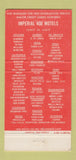 Matchbook Cover - Imperial 400 Motels Winslow AZ 30 Strike
