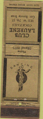 Matchbook Cover - Club Laurene Gilrie Los Angeles CA WORN