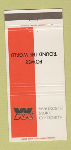 Matchbook Cover - Waukesha Motor Company WI 30 Strike
