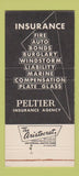 Matchbook Cover - Peltier Insurance Thibodaux LA 30 Strike