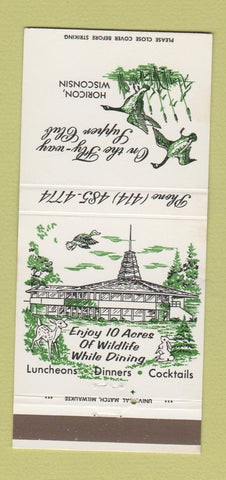 Matchbook Cover - On the Fly Way Supper Club Horicon WI 30 Strike