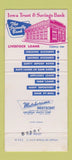 Matchbook Cover - Iowa Truck and Savings Bank Estherville IA 30 Strike